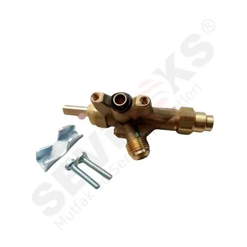 EMNİYETLİ GAZ MUSLUĞU 3/8 KELEPÇELİ