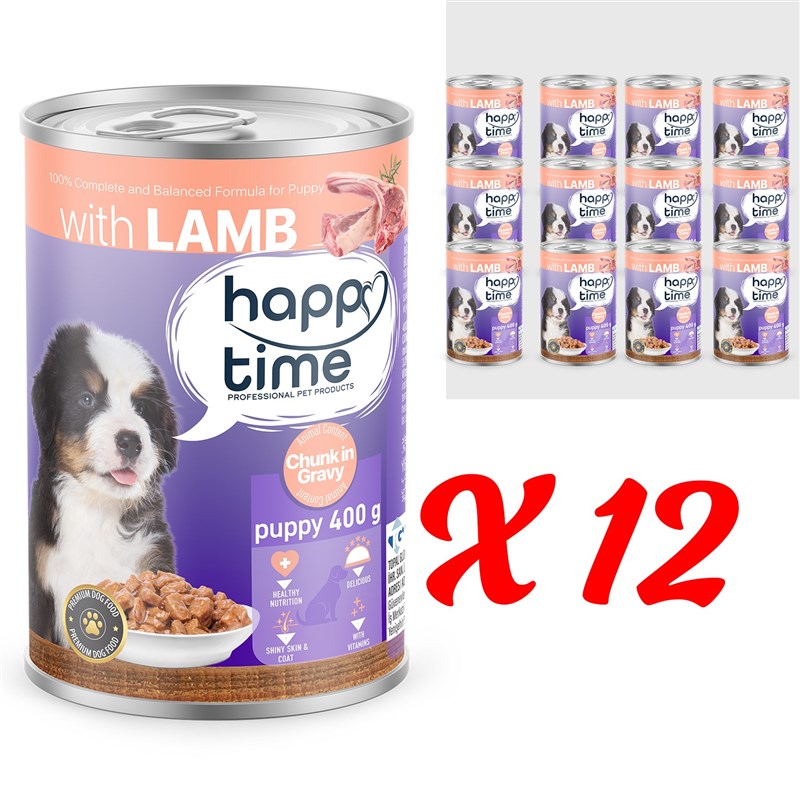 HAPPY TIME BONITO KUZU P.ET SOS YAVRU KÖPEK KON 12x400GR