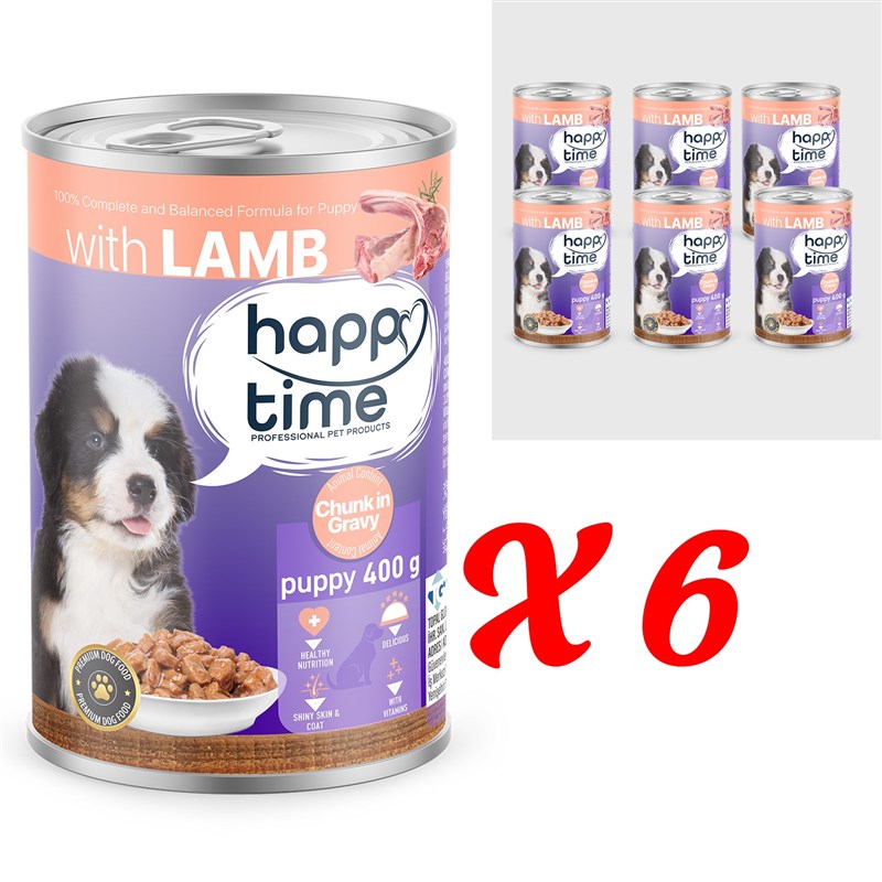 HAPPY TIME BONITO KUZU P.ET SOS YAVRU KÖPEK KON 6x400GR