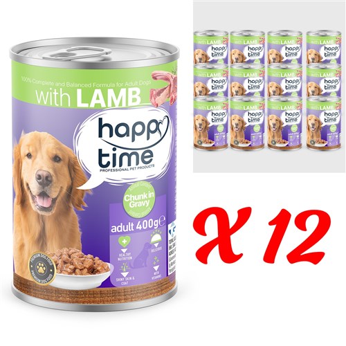 HAPPY TIME BONITO KUZU P.ET SOS YETİŞKİN KÖPEK KON 12x400GR HAPPY TIME BONITO KUZU P.ET SOS YETİŞKİN KÖPEK KON 12x400GR