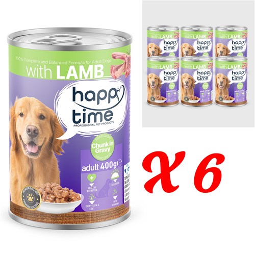 HAPPY TIME BONITO KUZU P.ET SOS YETİŞKİN KÖPEK KON 6x400GR HAPPY TIME BONITO KUZU P.ET SOS YETİŞKİN KÖPEK KON 6x400GR
