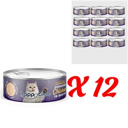 HAPPY TIME TAVUK TİFTİK SOSLU YETİŞKİN KEDİ KONSERVE 12x70 GR