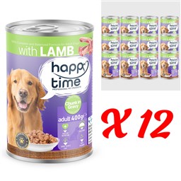 HAPPY TIME BONITO KUZU P.ET SOS YETİŞKİN KÖPEK KON 12x400GR