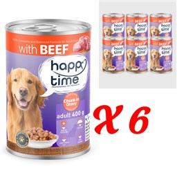 HAPPY TIME BONITO SIĞIR P.ET SOS YETİŞKİN KÖPEK KON 6x400GR