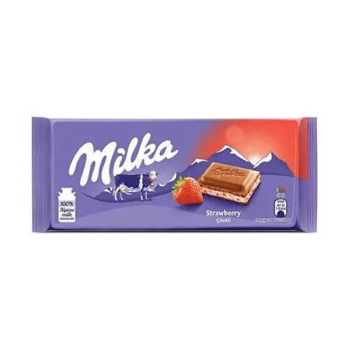 Milka Çilek Yoğurt Tablet Çikolata 100 Gr