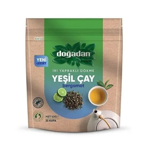 Doğadan Bergamotlu Dökme Yeşil Çay 50 Gr