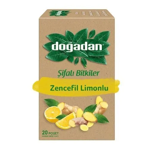 Doğadan Bitki Çayı Zencefil ve Limon 20 Adet