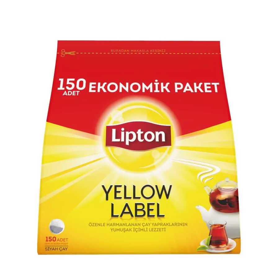 LİPTON YELLOW LABEL DEMLİK POŞET ÇAY 150 Lİ