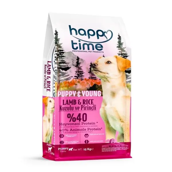 HAPPY TIME PUPPY DOG LAMB & RICE 15 KG
