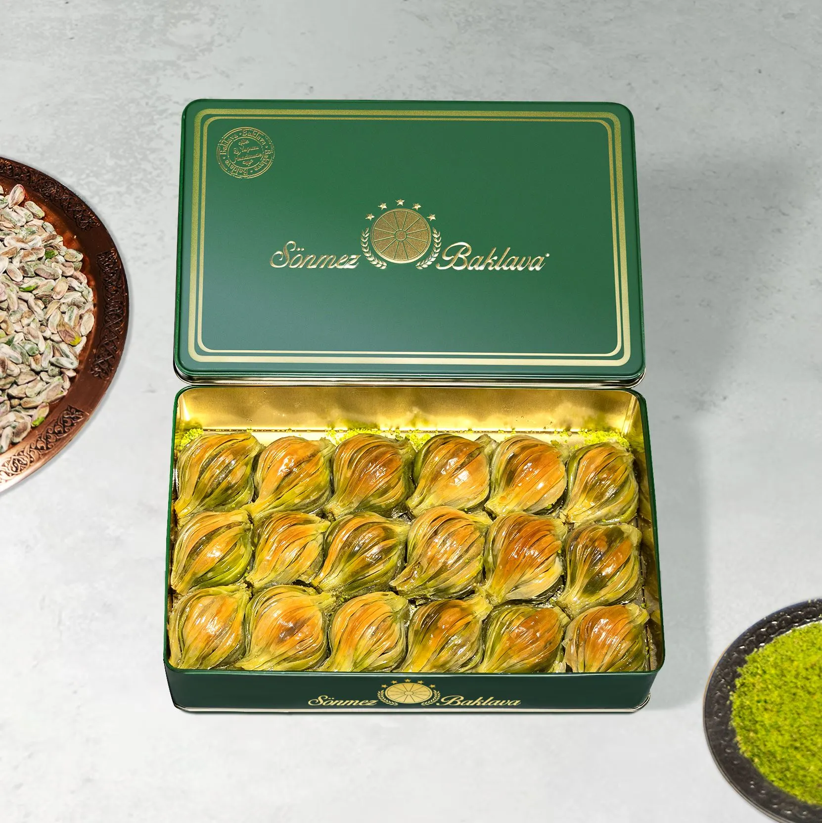 Midye Baklava mit Pistazien (0,5 Kg)