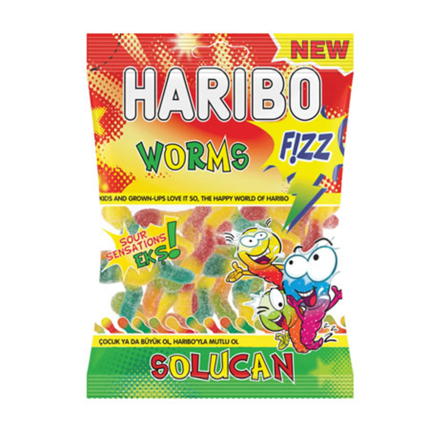 HARIBO FIZZ WORMS 80