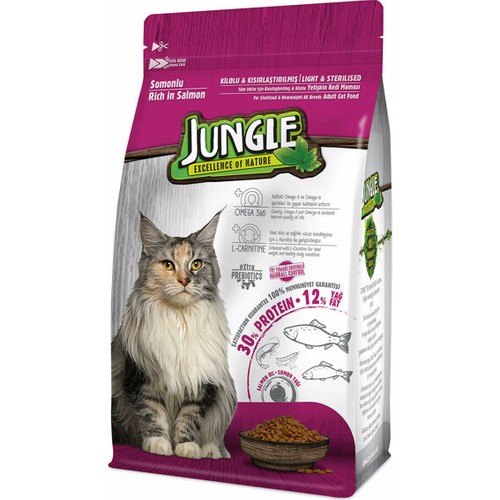 PT JUNGLE 500GR STERILESED SOMONLU KISIR KEDI MAMA