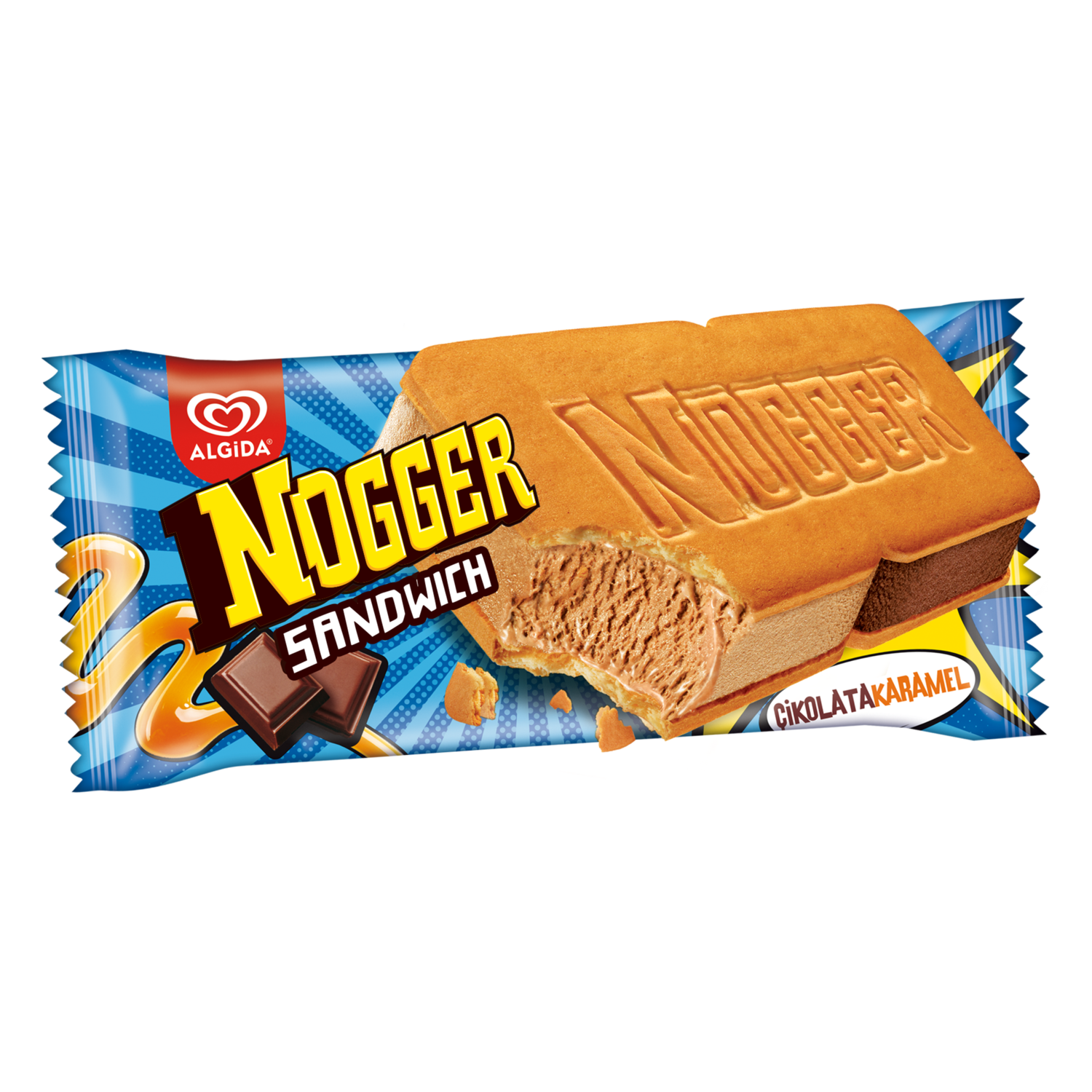 ALGIDA NOGGER SANDWICH KARAMEL-KAKAO 87ML