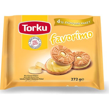 TORKU FAVORIMO MUZ KREMALI BISKUVI 4LU