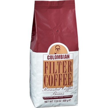 Kuru Kahveci Mehmet Efendi Colombian Çekirdek Filtre Kahve 500 Gr 