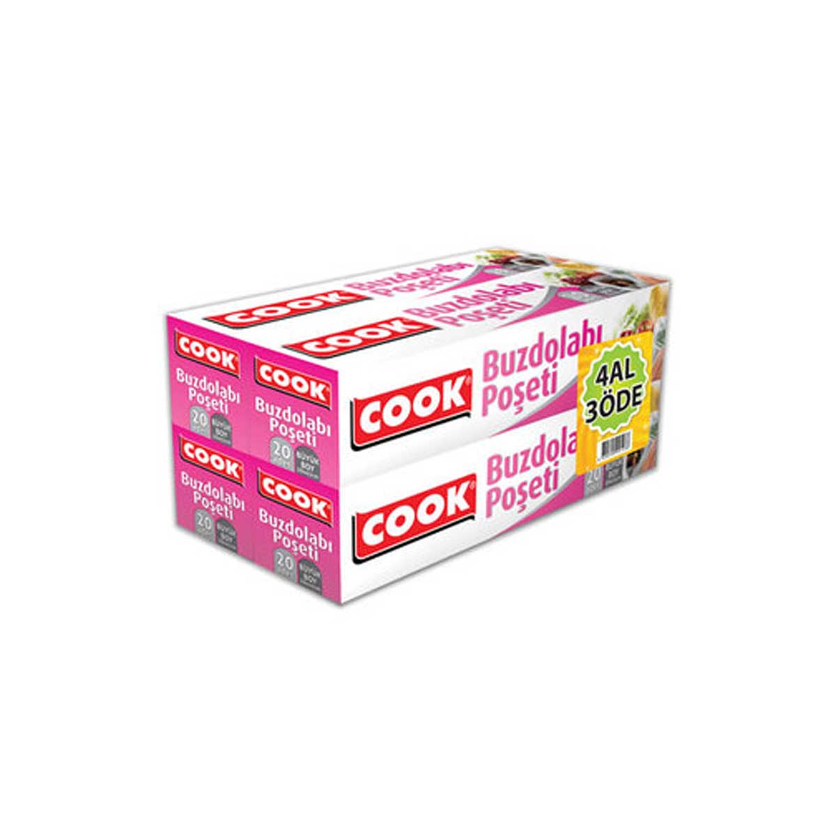 Cook Buzdolabı Poşeti Büyük 3+1