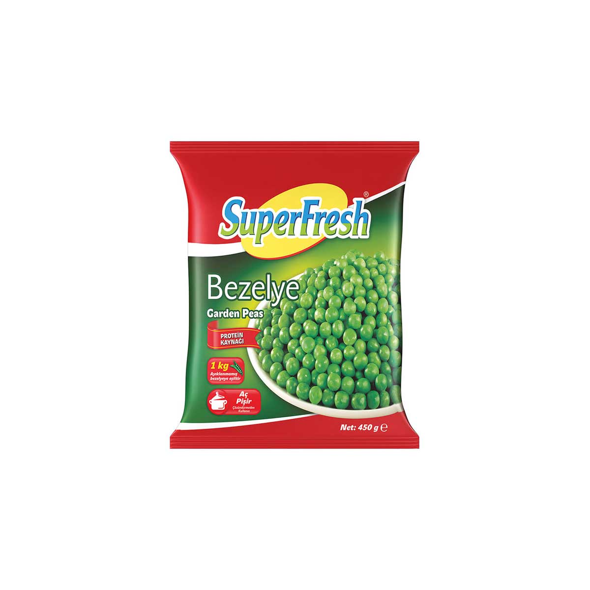 Superfresh Dondurulmuş Bezelye 450 Gr