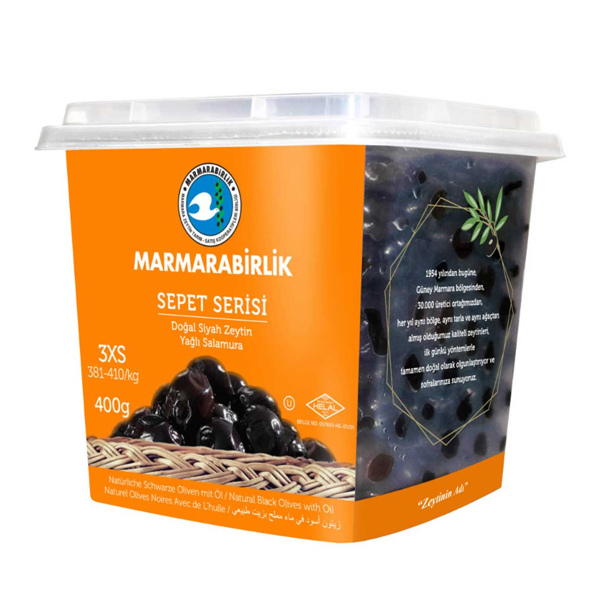 M.BIRLIK ZEYTIN SEPET (M-BOY)PET 400GR