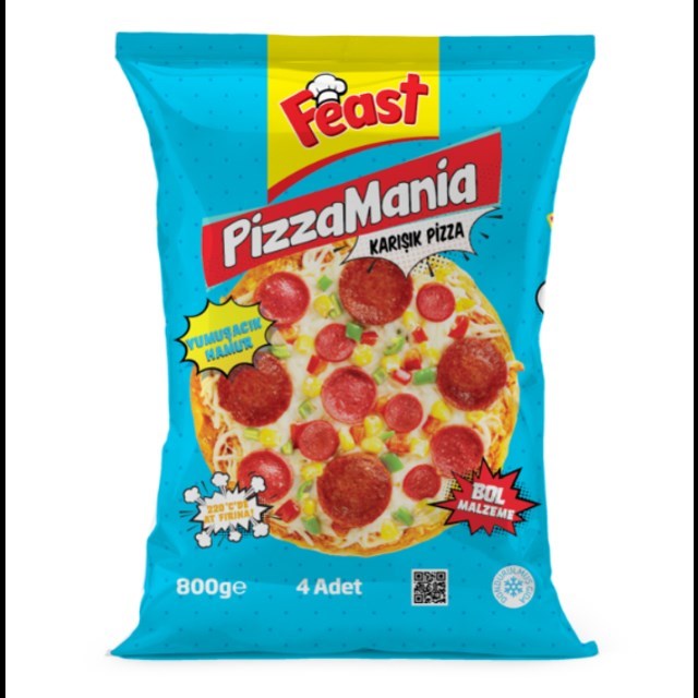 FEAST DONDURULMUS KARISIK PIZZA MANIA 800 GR 
